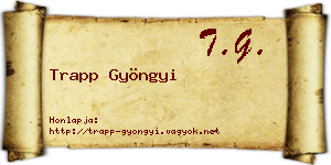 Trapp Gyöngyi névjegykártya